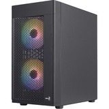 Aerocool HEXFORMBKV2 Caja PC Micro ATX 3 Ventiladores FRGB Negro, Cajas de torre negro, Mini Tower, PC, Negro, micro ATX, Mini-ITX, ABS, SPCC, Atrás, Frente