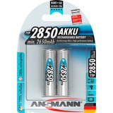 Ansmann 5035202 pila doméstica Batería recargable AA Níquel-metal hidruro (NiMH) azul, Batería recargable, AA, Níquel-metal hidruro (NiMH), 1,2 V, 2 pieza(s), 2850 mAh