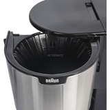 Braun 0X13211069, Cafetera de filtro negro/Acero fino