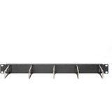 Digitus Panel de organización de cables con estribos de acero para armarios de 482,6 mm (19"), 1UA, Guía para cable negro, 6 mm (19"), 1UA, Panel de gestión de cables, Negro, Acero, 1U, Ovalado, China