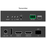 Digitus Set extensor KVM IP de fibra HDMI, Switch KVM negro