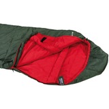High Peak Saco de dormir momia Black Arrow ECO verde oscuro/Rojo