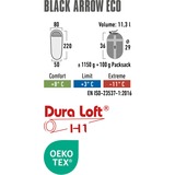 High Peak Saco de dormir momia Black Arrow ECO verde oscuro/Rojo