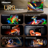 Hisense 85UR8DS RGB MiniLED, Televisor LED negro/Gris oscuro