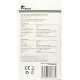 Inter-Tech Adaptador USB Argus IT-732, conector USB-C > toma RJ-45 negro