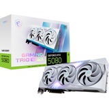 MSI GAMING GEFORCE RTX 5080 16G TRIO OC WHITE tarjeta gráfica NVIDIA 16 GB GDDR7 blanco, GeForce RTX 5080, 16 GB, GDDR7, 256 bit, 7680 x 4320 Pixeles, PCI Express x16 5.0