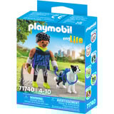 PLAYMOBIL My Life Jogger con Border Collie, Juegos de construcción 