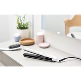Rowenta OPTILISS II Plancha de pelo Caliente Blanco blanco/Negro, Plancha de pelo, Caliente, Barra de desplazamiento, Cuerpo cilíndrico recto, Todo el pelo, Largo, Medio, Corto