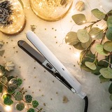 Rowenta OPTILISS II Plancha de pelo Caliente Blanco blanco/Negro, Plancha de pelo, Caliente, Barra de desplazamiento, Cuerpo cilíndrico recto, Todo el pelo, Largo, Medio, Corto