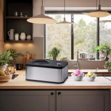 Unold EVA 48826, Heladera acero fino/Negro