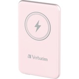 Verbatim Charge 'n' Go Polímero de litio 5000 mAh Cargador inalámbrico Rosa, Banco de potencia rosa, 5000 mAh, Polímero de litio, Quick Charge 3.0, Cargador inalámbrico, Rosa