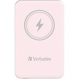 Verbatim Charge 'n' Go Polímero de litio 5000 mAh Cargador inalámbrico Rosa, Banco de potencia rosa, 5000 mAh, Polímero de litio, Quick Charge 3.0, Cargador inalámbrico, Rosa