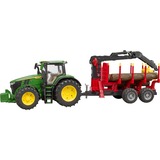 bruder John Deere 7R 350 con remolque de arrastre, Automóvil de construcción verde/Rojo