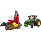 bruder John Deere 7R 350 con remolque de arrastre, Automóvil de construcción verde/Rojo