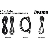 iiyama ProLite LH4365UHSB-B1, Pantalla de gran formato negro