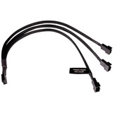 Alphacool Divisor de cable en Y 4 pines a 3x 4 pines PWM, 30 cm, Cable Y negro