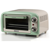 Ariete 3919/04 10 L 800 W Verde Parrilla, Mini horno blanco/Verde claro, 10 L, Verde, Independiente, Giratorio, 90 - 230 °C, Mecánico
