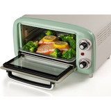 Ariete 3919/04 10 L 800 W Verde Parrilla, Mini horno blanco/Verde claro, 10 L, Verde, Independiente, Giratorio, 90 - 230 °C, Mecánico