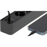Brennenstuhl Regleta Ecolor 4 tomas con 2x USB-C, 1x USB-A negro/Antracita