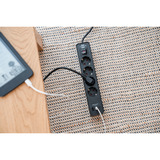 Brennenstuhl Regleta Ecolor 4 tomas con 2x USB-C, 1x USB-A negro/Antracita