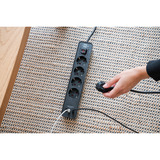 Brennenstuhl Regleta Ecolor 4 tomas con 2x USB-C, 1x USB-A negro/Antracita