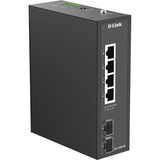 D-Link DIS-100G-06 switch No administrado L2 Gigabit Ethernet (10/100/1000) DIN rail Negro, Interruptor/Conmutador No administrado, L2, Gigabit Ethernet (10/100/1000), DIN rail