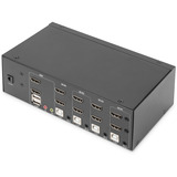 Digitus Conmutador KVM HDMI 4x 1, Switch KVM negro