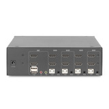 Digitus Conmutador KVM HDMI 4x 1, Switch KVM negro