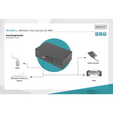 Digitus Conmutador KVM HDMI 4x 1, Switch KVM negro