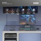 Digitus Divisor HDMI 8K, 1x4, Splitter HDMI negro