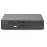 Digitus KVM Switch DisplayPort 4x1, Switch KVM negro