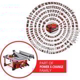 EINHELL Sierra circular de mesa Power X-Change TE-TS 36/210 Li-Solo, 36 Voltios (2x18V) rojo