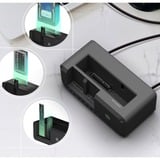 ICY BOX IB-2924MSCL-C31 USB 3.2 Gen 2 (3.1 Gen 1) Type-C Negro, Estación de acoplamiento negro, Unidad de disco duro, SSD, M.2, SATA, 2.5,3.5,M.2, USB 3.2 Gen 2 (3.1 Gen 1) Type-C, Negro, Aluminio, Plástico