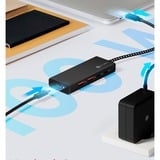 ICY BOX IB-HUB1436-CPD Alámbrico USB 3.2 Gen 2 (3.1 Gen 2) Type-A Negro, Hub USB negro, Alámbrico, USB 3.2 Gen 2 (3.1 Gen 2) Type-A, 100 W, Negro, 10 Gbit/s, Aluminio