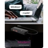 ICY BOX IB-HUB1436-CPD Alámbrico USB 3.2 Gen 2 (3.1 Gen 2) Type-A Negro, Hub USB negro, Alámbrico, USB 3.2 Gen 2 (3.1 Gen 2) Type-A, 100 W, Negro, 10 Gbit/s, Aluminio