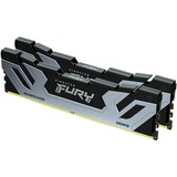 Kingston FURY FURY 48GB 8400MT/s DDR5 CL40 CUDIMM (Kit of 2) Renegade Silver XMP, Memoria RAM plateado/Negro, 48 GB, 2 x 24 GB, DDR5, 288-pin DIMM