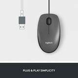 Logitech M100, Ratón negro