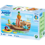PLAYMOBIL Junior & Disney: Barco pirata de Peter Pan con diversión de agua, Juegos de construcción 