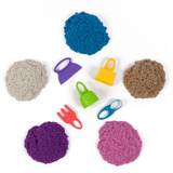 Spin Master Kinetic Sand - Maletín de juego de colores, Juego de arena 