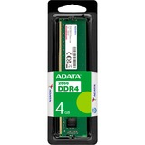 ADATA Premier módulo de memoria 4 GB 1 x 4 GB DDR4, Memoria RAM verde, 4 GB, 1 x 4 GB, DDR4, 2666 MHz, 288-pin DIMM