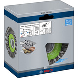 Bosch 2 608 620 733 accesorio para amoladora angular Disco de limpieza, Cepillo Disco de limpieza, Acero inoxidable, 11,5 cm, Bosch, Verde, Acero inoxidable, 12500 RPM