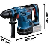 Bosch GBH 18V-34 CF PROFESSIONAL 500 RPM SDS Plus, Martillo perforador azul/Negro, SDS Plus, 3,2 cm, 500 RPM, 1,5 mm, 1,3 cm, 5,8 J