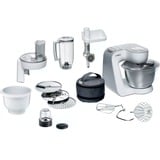 Bosch MUM58257 robot de cocina 1000 W 3,9 L Acero inoxidable, Blanco blanco/Plateado, 3,9 L, Acero inoxidable, Blanco, 1,25 L, Mezcla, 2,7 kg, Acero inoxidable