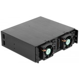 DeLOCK 47235 panel bahía disco duro 13,3 cm (5.25") Bandeja para disco duro Negro, Bastidor de instalación negro, 13,3 cm (5.25"), Bandeja para disco duro, NVMe, 2.5", Negro, Aluminio