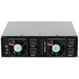 DeLOCK 47235 panel bahía disco duro 13,3 cm (5.25") Bandeja para disco duro Negro, Bastidor de instalación negro, 13,3 cm (5.25"), Bandeja para disco duro, NVMe, 2.5", Negro, Aluminio