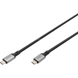 Digitus Cable USB4 Gen 3x2, conector USB-C > conector USB-C, 40 Gbit/s negro/Gris