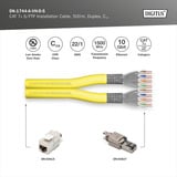 Digitus Cable de instalación profesional Cat.7a S/FTP Dúplex, Cca amarillo