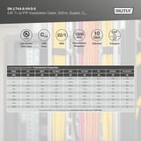 Digitus Cable de instalación profesional Cat.7a S/FTP Dúplex, Cca amarillo