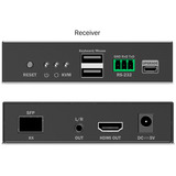 Digitus Receptor KVM IP de fibra HDMI, Switch KVM negro