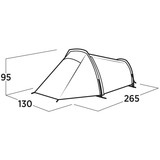 Easy Camp 120467 Sarek 1, Tienda de campaña verde oscuro/Naranja